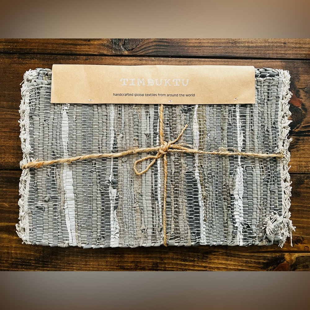 Silver and Grey Timbuktu leather placemats